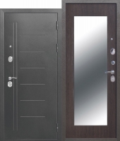 Дверь 10 см Троя Серебро МАКСИ зеркало Венге