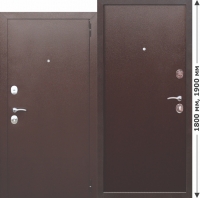 Нестандартная входная дверь GARDA mini Металл/Металл