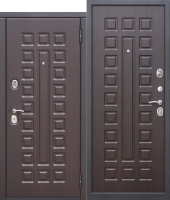 Входная дверь 10 см МОНАРХ МДФ/МДФ Венге с МДФ панелями